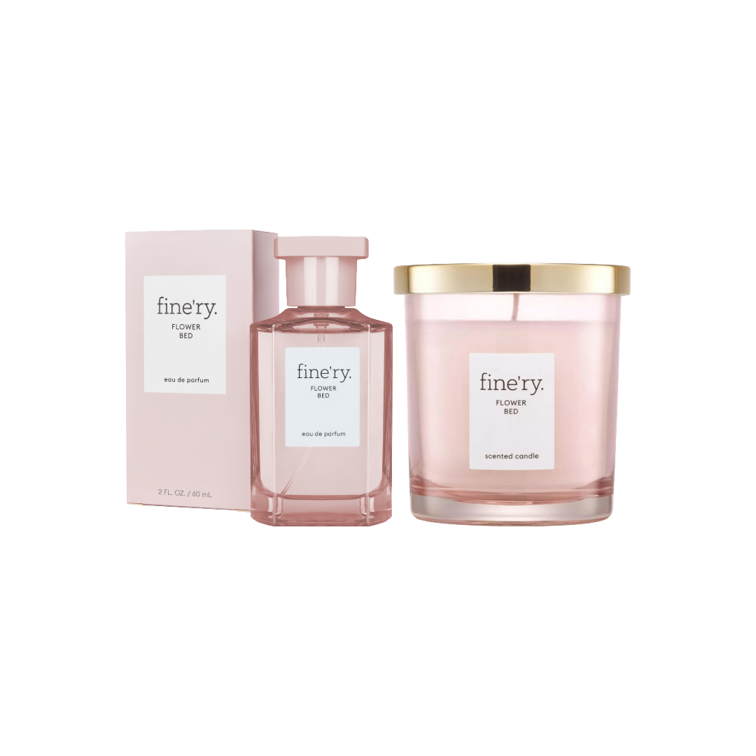 fine'ry. Flower Bed 60ml EDP Bundle + 7oz Candle