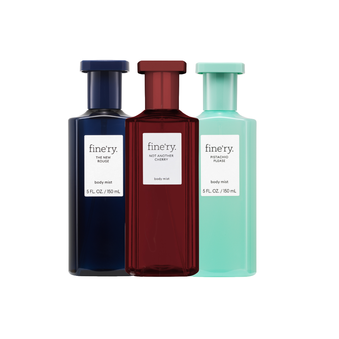 fine'ry. - 3 Piece 150ml Body Mist Set - The New Rouge + Not Another Cherry + Pistachio Please